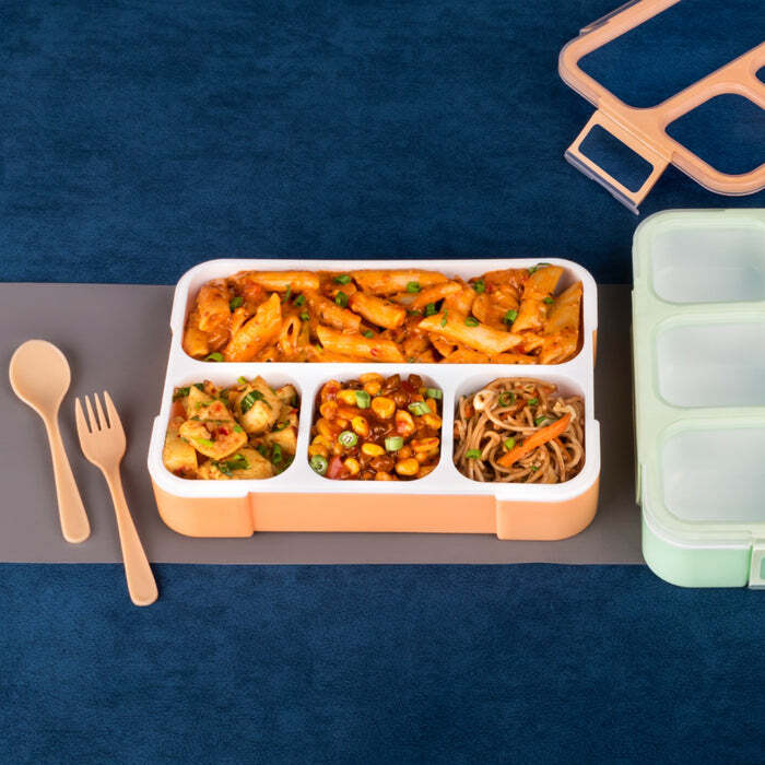 Lunch Box 4 Compartment With Leak Proof Lunch Box 5212