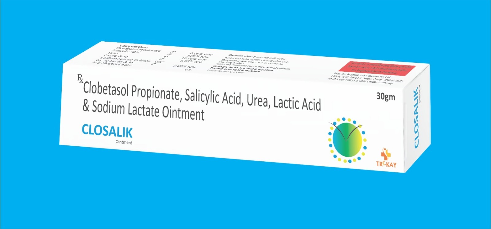 Clobetasol Propionate Ip 0.05% + Salicylic Acid Ip 3.0% + Urea Ip 10.0% + Lactic Acid Ip 3.0% + Sodium Lactate 2.0% - Application: External Use