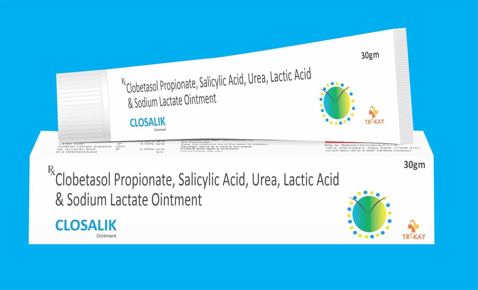 Clobetasol Propionate Ip 0.05% + Salicylic Acid Ip 3.0% + Urea Ip 10.0% + Lactic Acid Ip 3.0% + Sodium Lactate 2.0% - Application: External Use