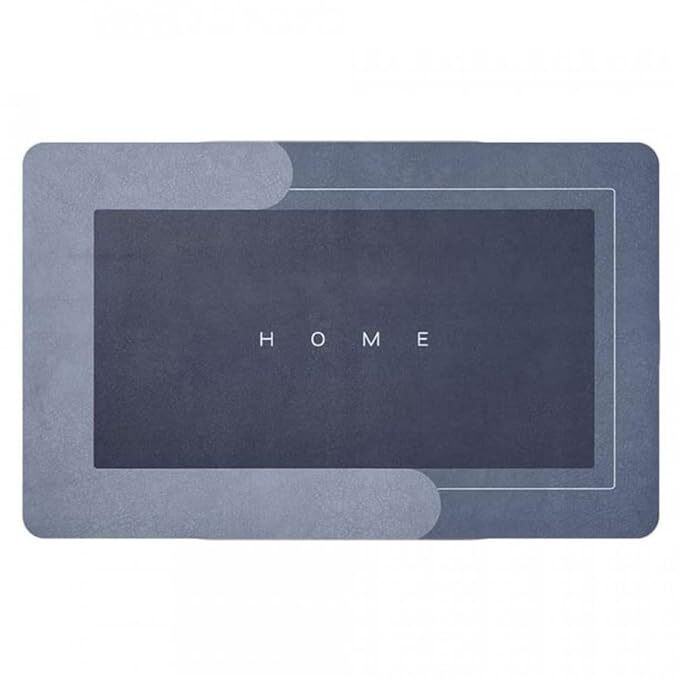 Nabhu Floor Mat - Rubber Material 60 X 40 Cm Size Blue Color | Anti-slip Water Absorption Doormat For Household Use