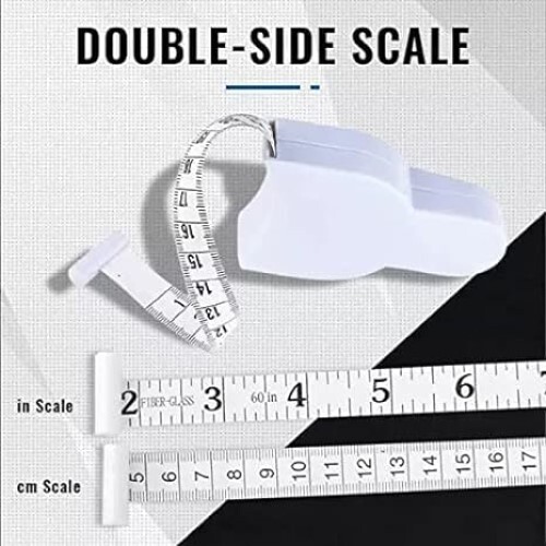 Meeto Automatic Telescopic Body Measuring Tape - Pvc Material, Multicolor Design | Single Cavity, Lock Pin, Push Button Feature