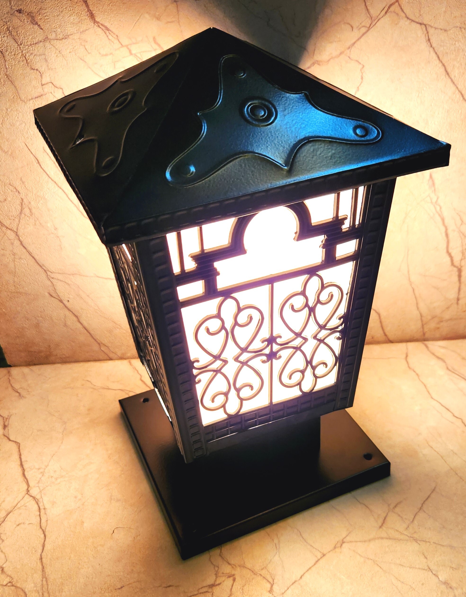 Gabbar Gl - Ms Material, 12 Inch Height, Black Color, Ip65 Waterproof Rating, 3000k Color Temperature, 20w Outdoor Lighting Solution | Easy Installation & Low Maintenance