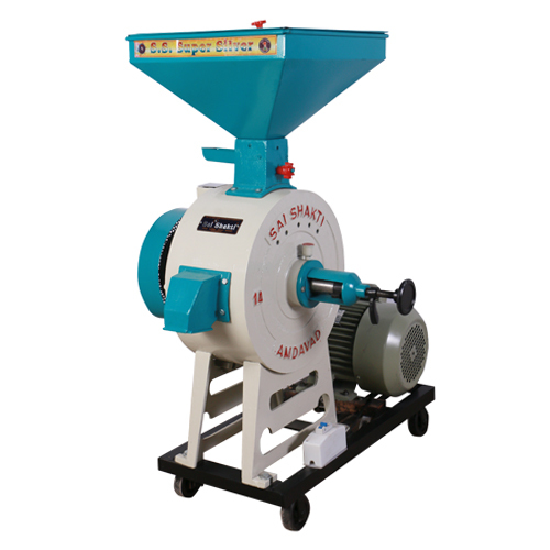 Flour Grinding Machine - Cast Iron, 14" x 3HP, Blue | Manual Control System, 35-50 kg/hr Capacity, Warranty Included