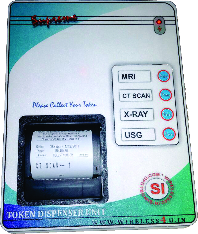 Token Dispenser 4user Application: Hospital