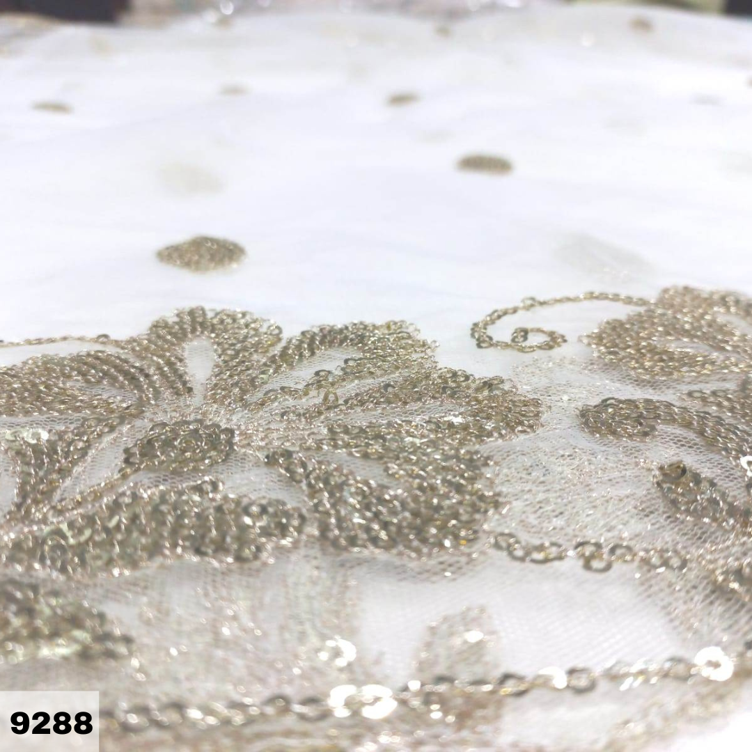 Dyeable Mono Net Designer Dupatta