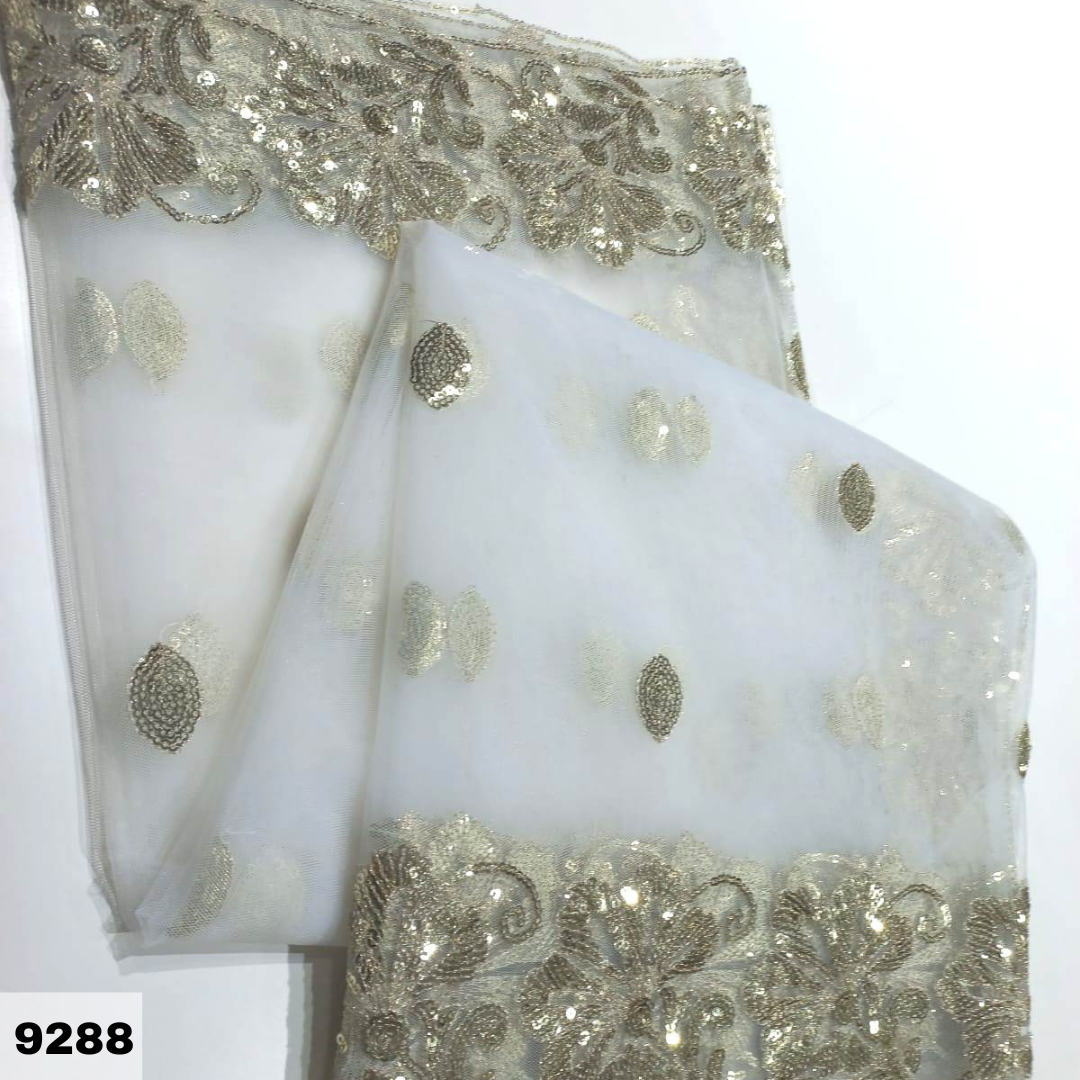 Dyeable Mono Net Designer Dupatta