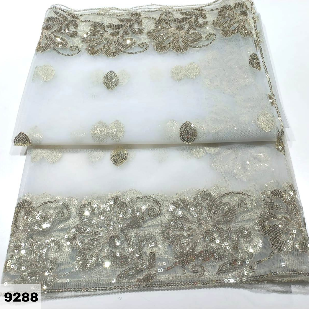Dyeable Mono Net Designer Dupatta