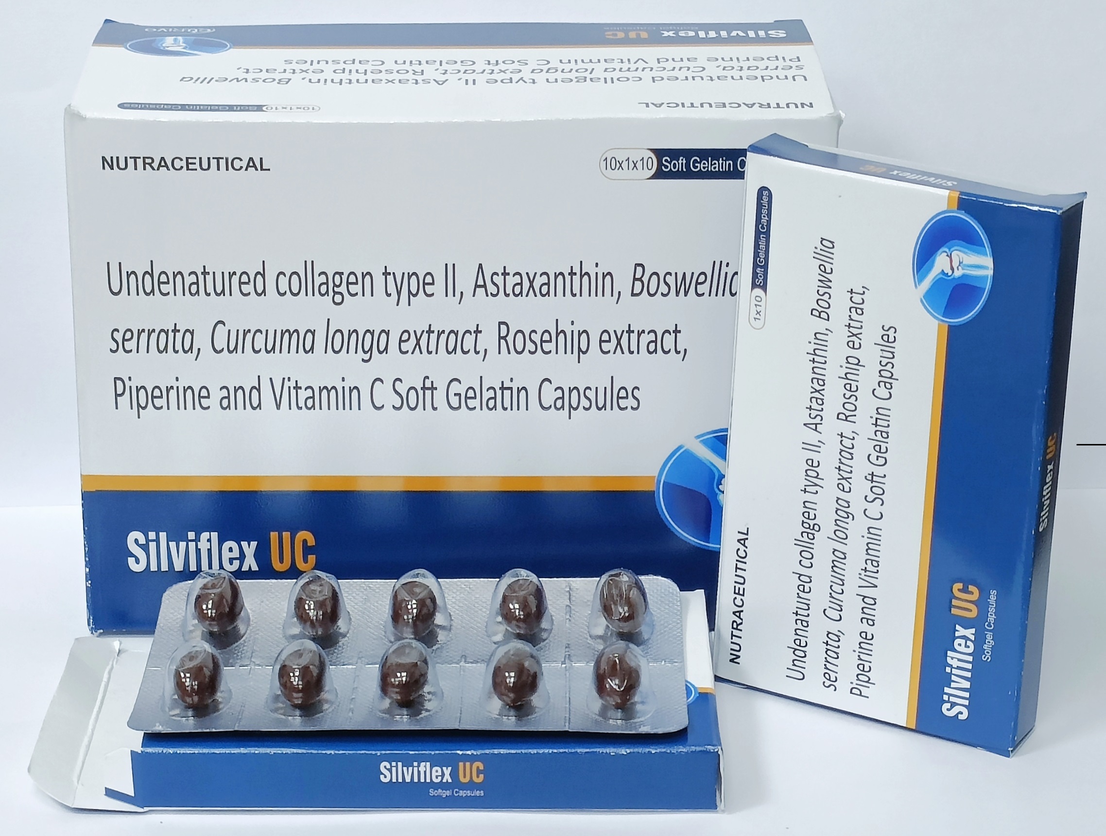 Undenatured Collagen & Astaxanthin Softgel Capsule Store In A Cool