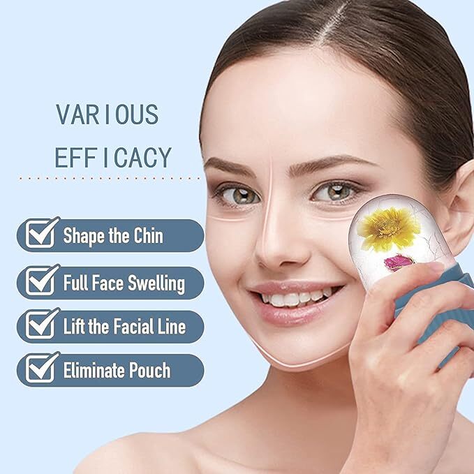 Mtr Ice Face Roller Massager - Reusable Massage Silicone Ice Mold Improve Blood Circulation Soothes Face & Body Ideal For All
