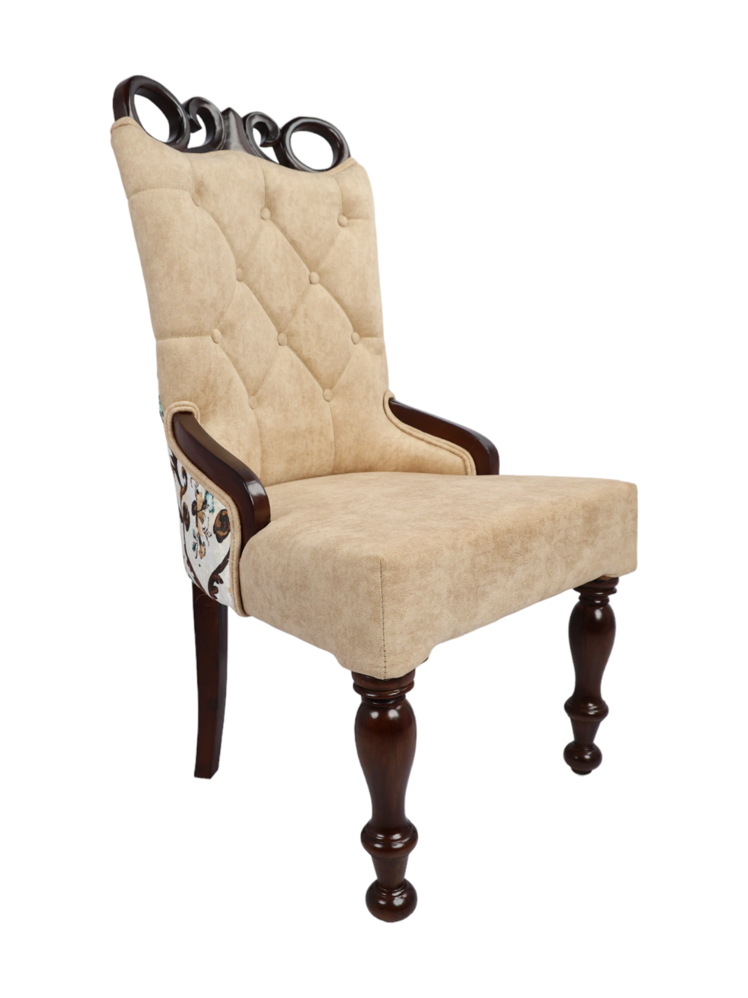 Adhunika Solid Wood Dining Chair - Artwork: Handmade