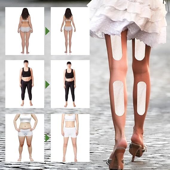 Wukesify Absinth Leg Patch - Plastic Material, Pack Of 3 Slim Patches For Lower Body Care | Suitable For All Ages, Effective Shape Enhancer For Legs And Buttocks
