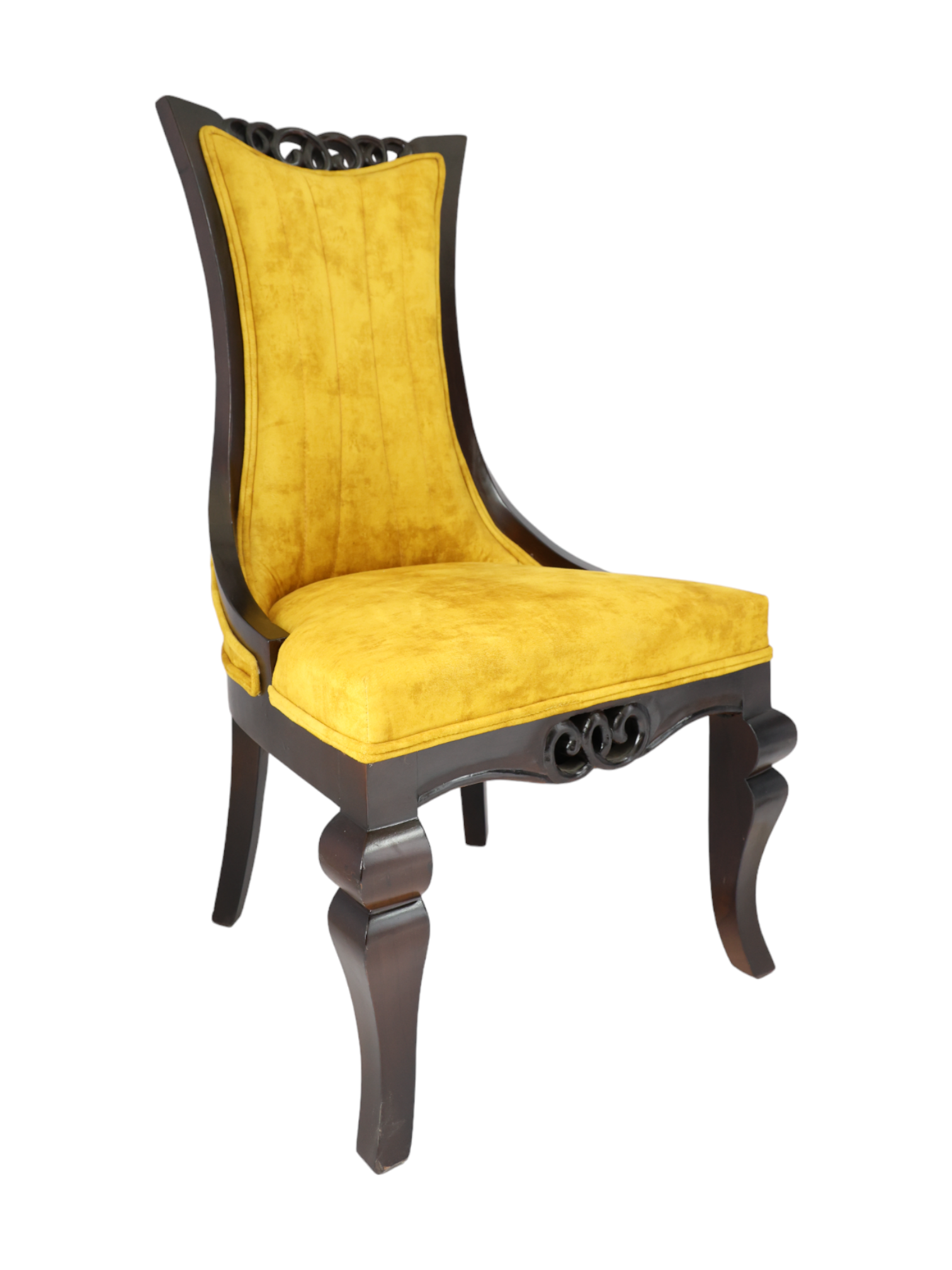 Adhunika Fabric Yellow Dining Chair