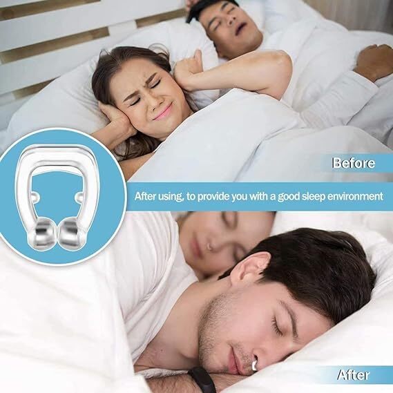Latest Anti Snoring Device Silicone Magnetic Anti Snore Nose Clip - Pvc Material, Single Cavity Design | Easy Stop Snoring Solution For Men & Women