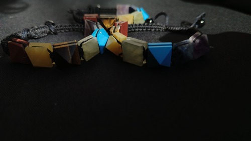 7 chakra Pyramid Bracelet