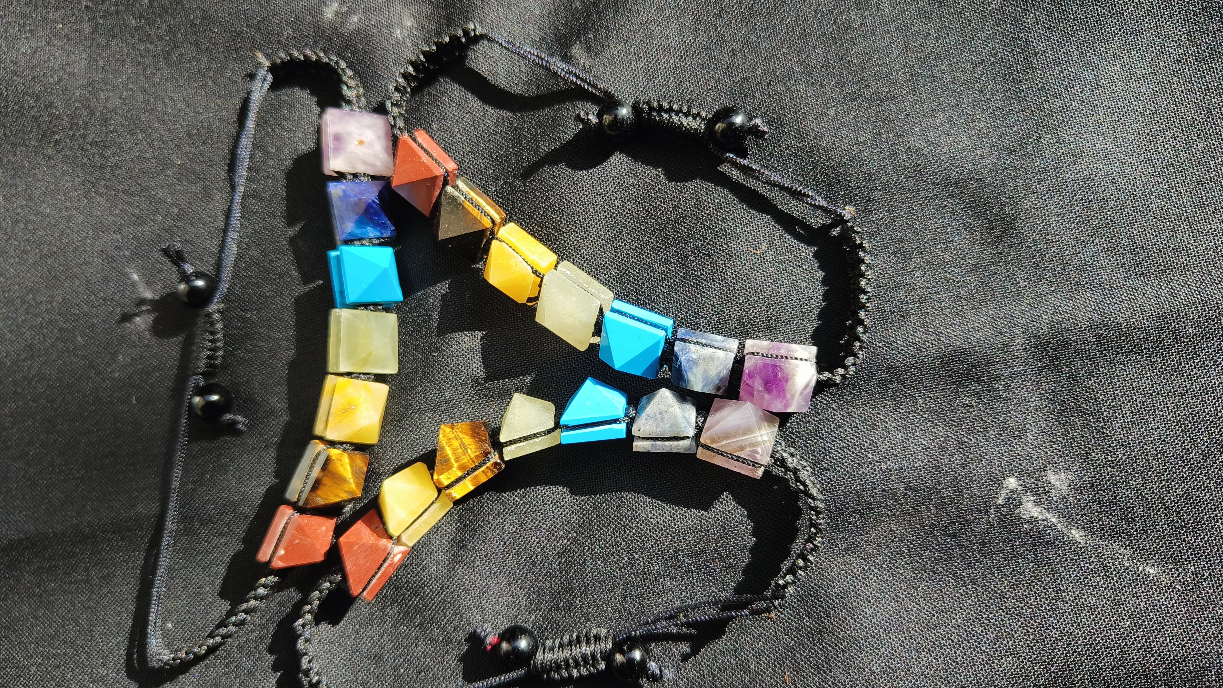 7 Chakra Pyramid Bracelet