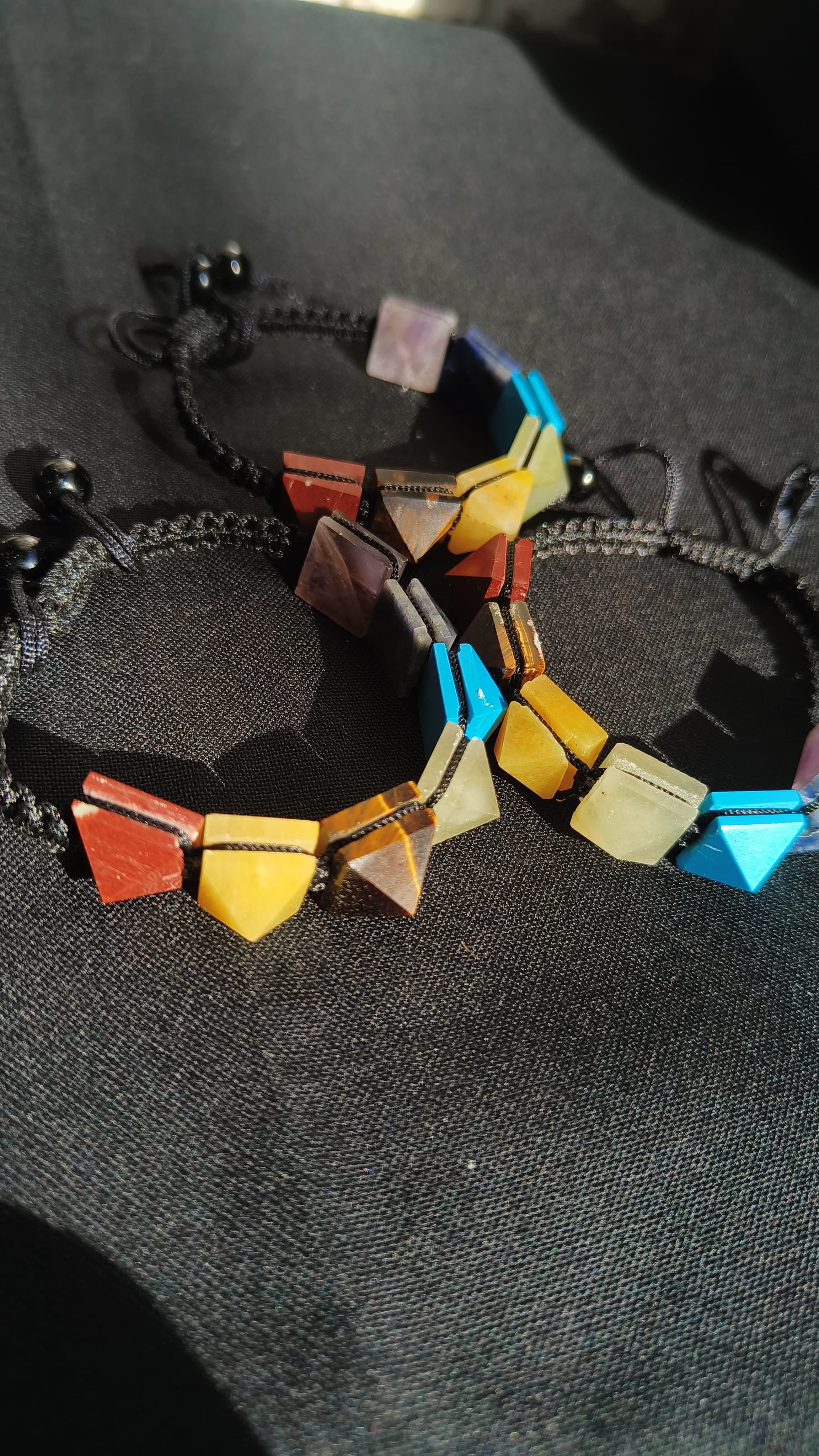 7 Chakra Pyramid Bracelet