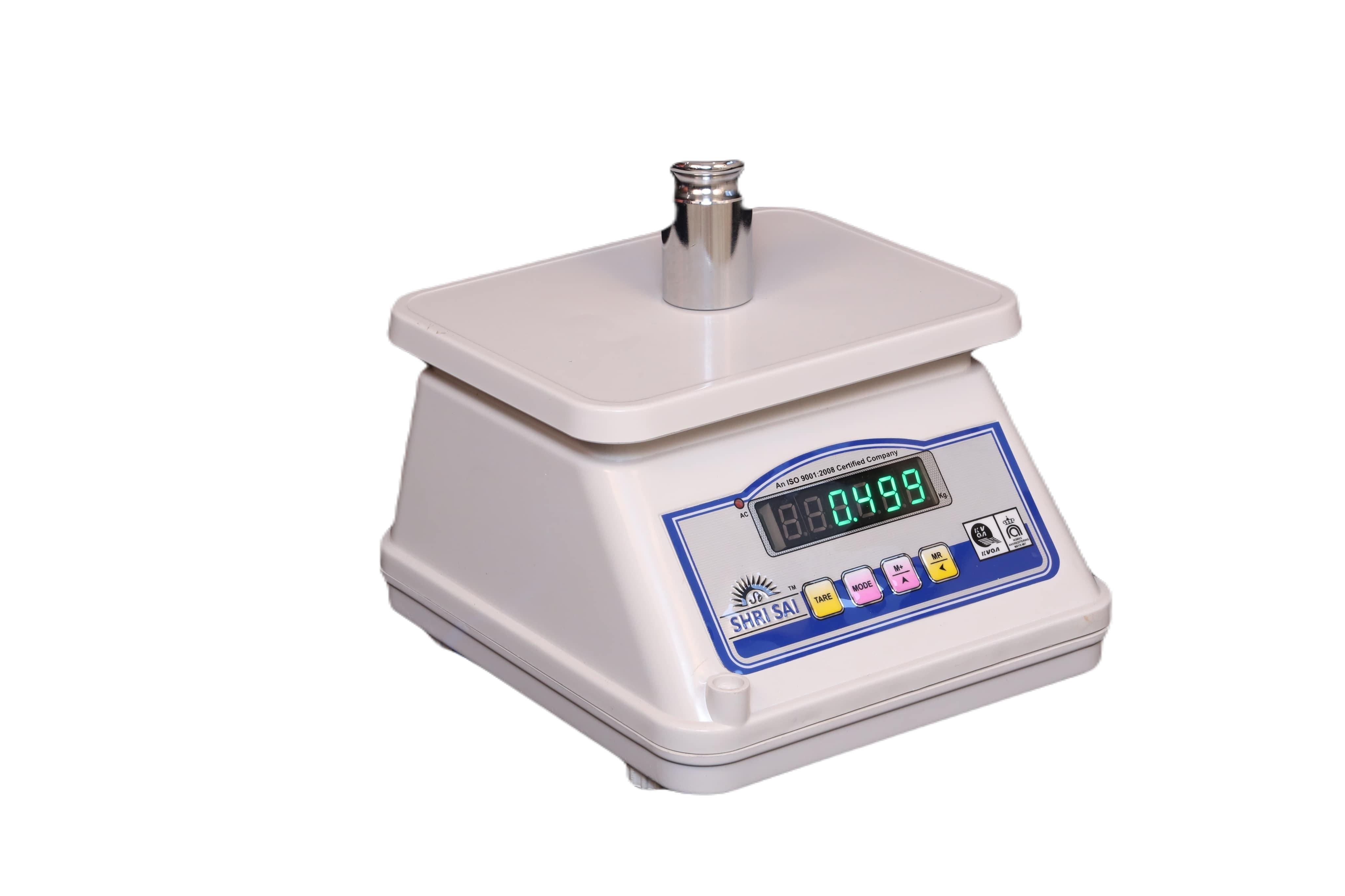 Mini Waterproof Digital Table Top Scale - 1 To 20 Kg Capacity | Molded Abs & Metal Body, Auto Zero Tracking, Smart Calibration, Tactile Keypad