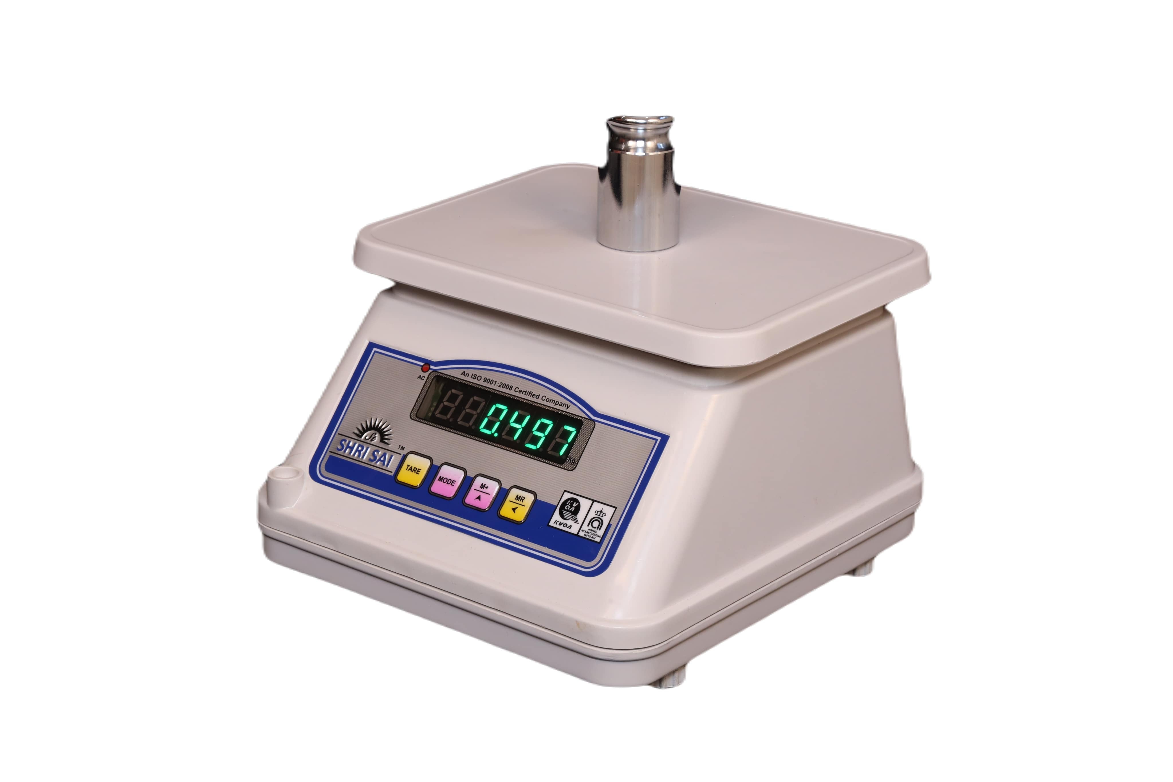 Mini Waterproof Digital Table Top Scale - 1 To 20 Kg Capacity | Molded Abs & Metal Body, Auto Zero Tracking, Smart Calibration, Tactile Keypad
