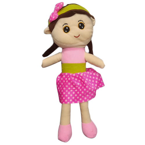 Kids Pink Doll - Soft Fabric, Customizable Size , Charming Pink Color for Cuddling, Imaginative Play, and Room Decor