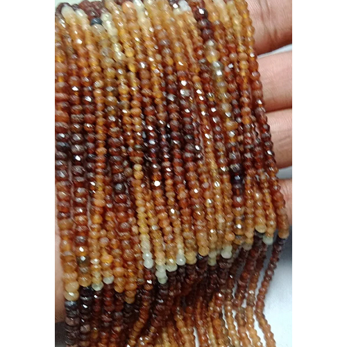 छायादार गहरे सिट्रीन फेसेटेड बीड्स