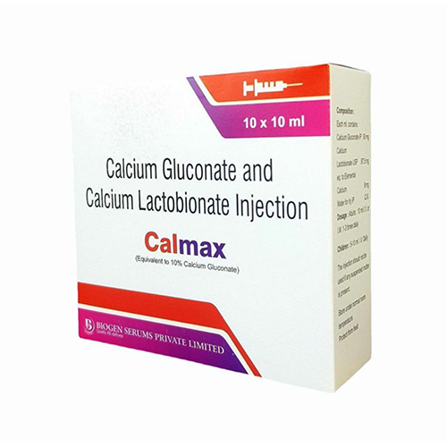 Calmax Injection - Ingredients: Calcium Gluconate 10%