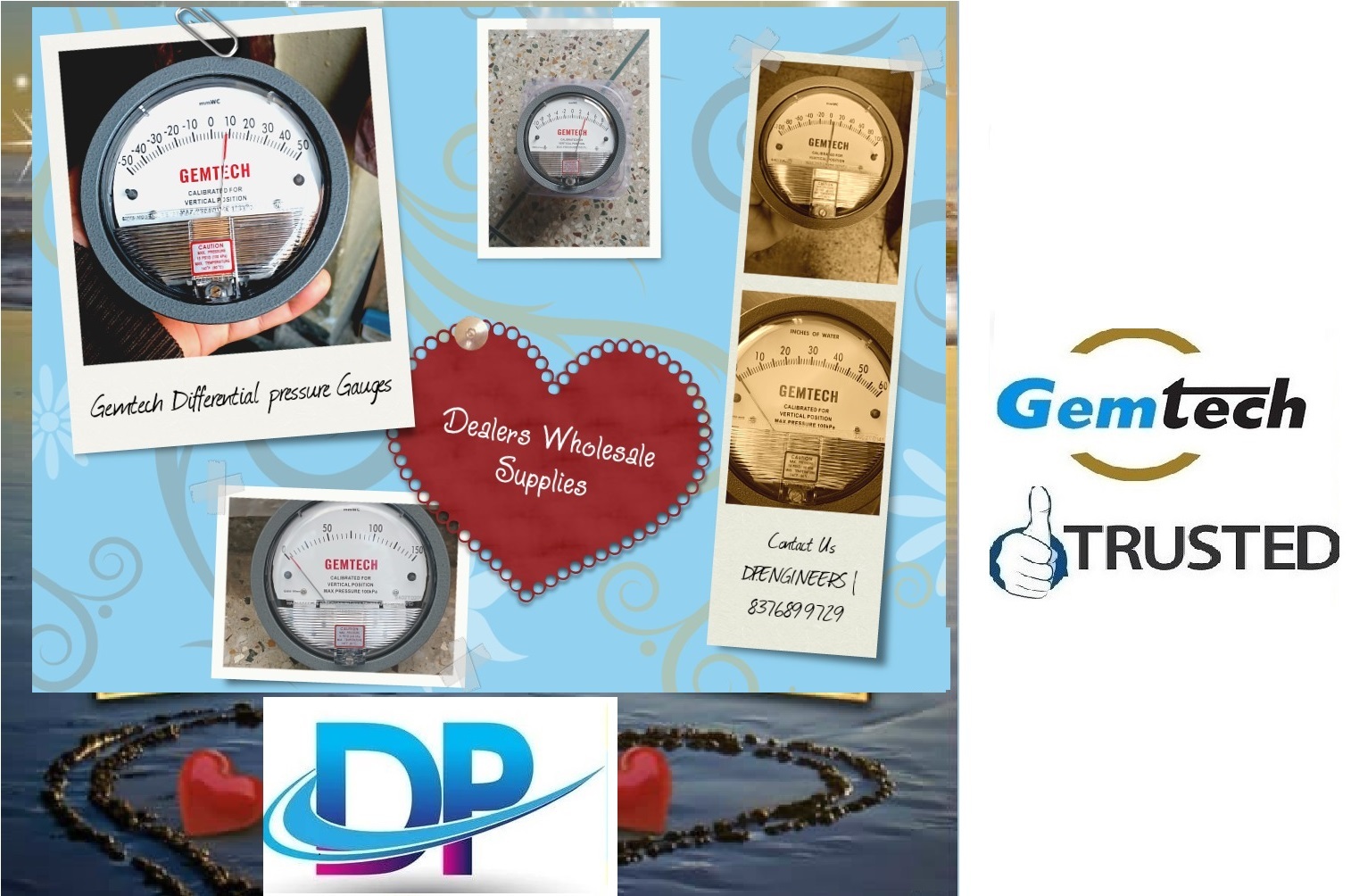 Gemtech Differential Pressure Gauge Wholesaler By Kasna Greater Noida