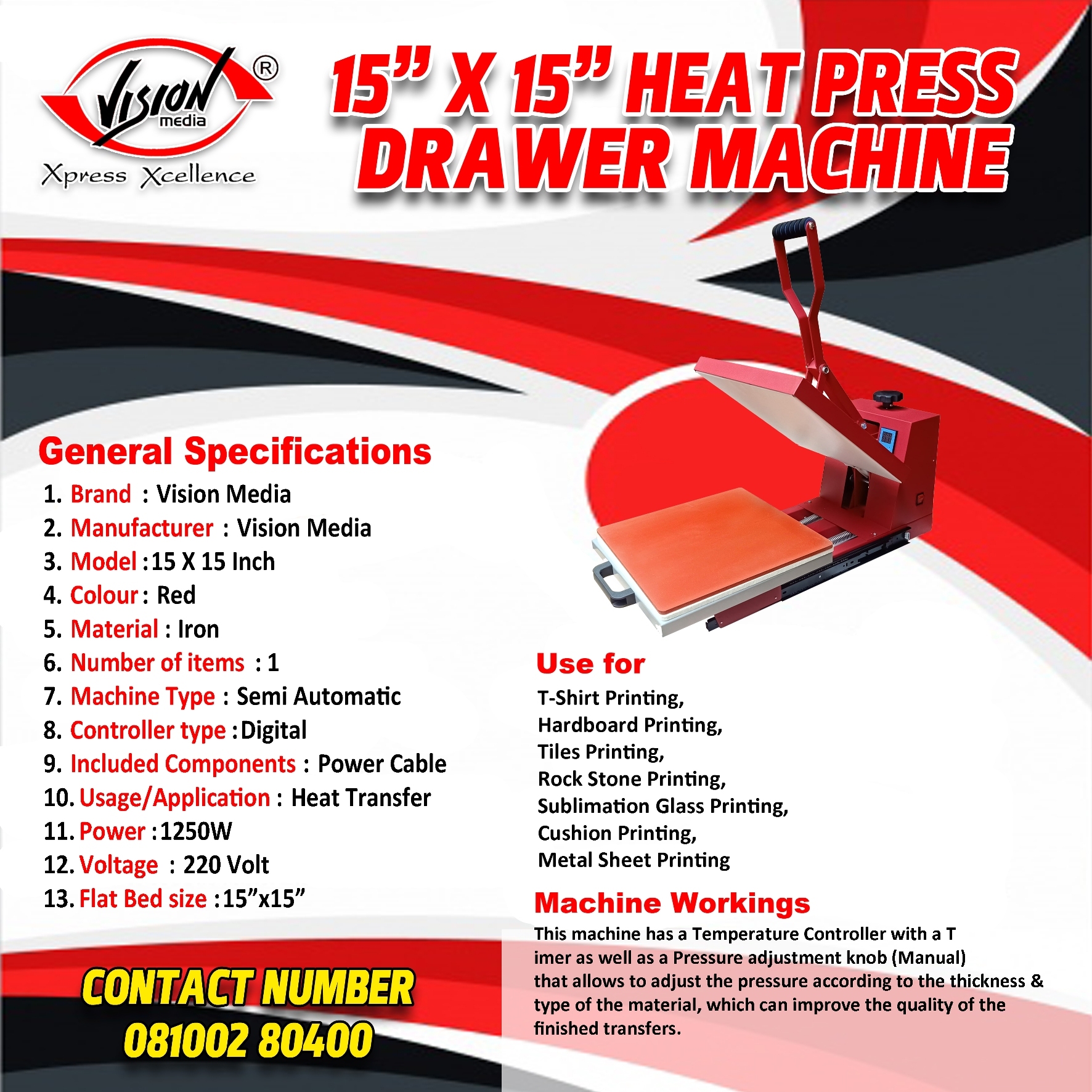 A4 Flat Heat Press - Drawer - Automatic Grade: Semi-automatic