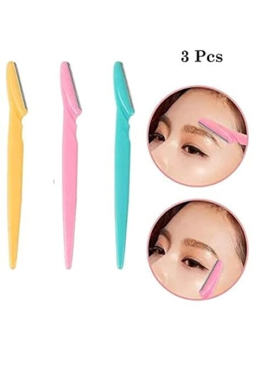 Nutri Cart Tinkle Face Razors - Biodegradable Plastic, Multicolor Pack Of 3 | Quick & Easy Facial Hair Removal For Women