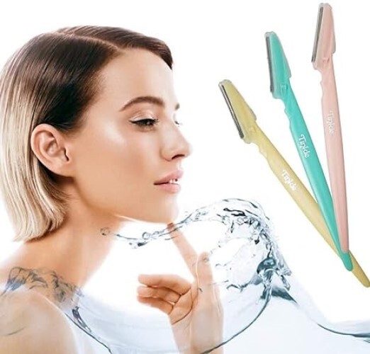 Nutri Cart Tinkle Face Razors - Biodegradable Plastic, Multicolor Pack Of 3 | Quick & Easy Facial Hair Removal For Women