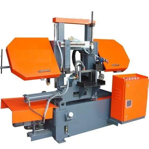 Cast Iron Automatic Bandsaw Machine - Steel Material, Blade Size 4100mm, Cutting Speed 20 - 80 mm/m, 220 Volt Operation, Warranty Included