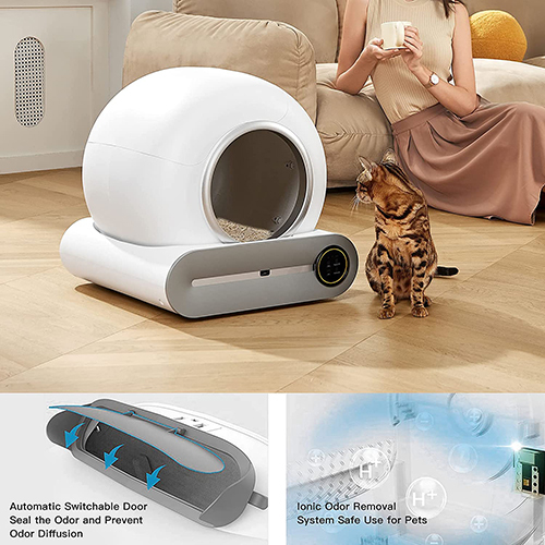 Smart Cat Litter Box - Color: White