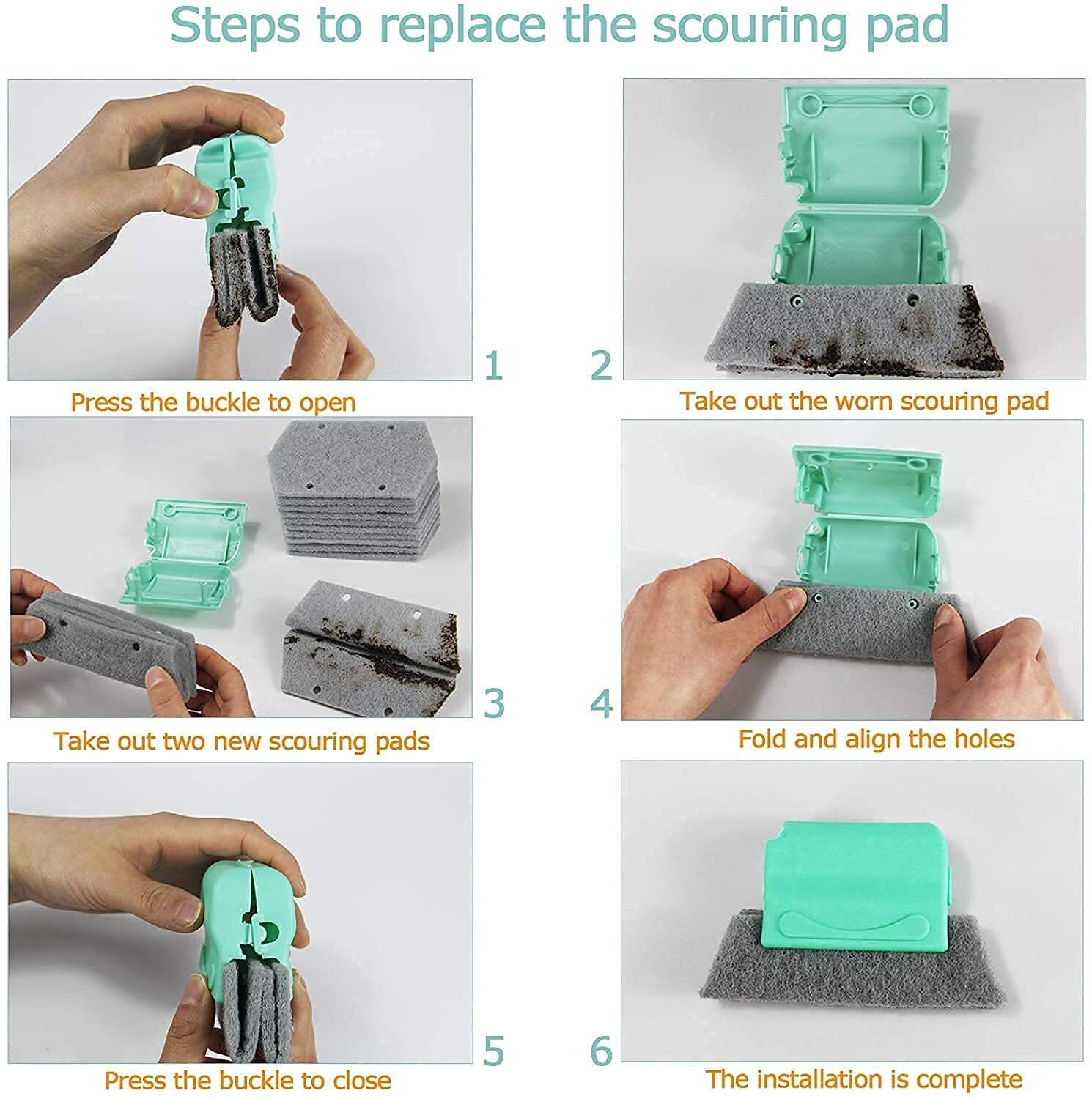 Mitsico Window Brush & Cleaning Brush - Polypropylene Material, Free Size, Multicolor | 2-in-1 Design, Flexible Durable Grip, Easy To Store, Multipurpose Cleaning Tool