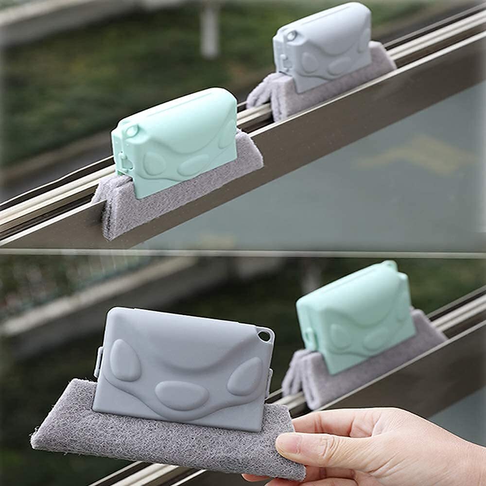 Mitsico Window Brush & Cleaning Brush - Polypropylene Material, Free Size, Multicolor | 2-in-1 Design, Flexible Durable Grip, Easy To Store, Multipurpose Cleaning Tool
