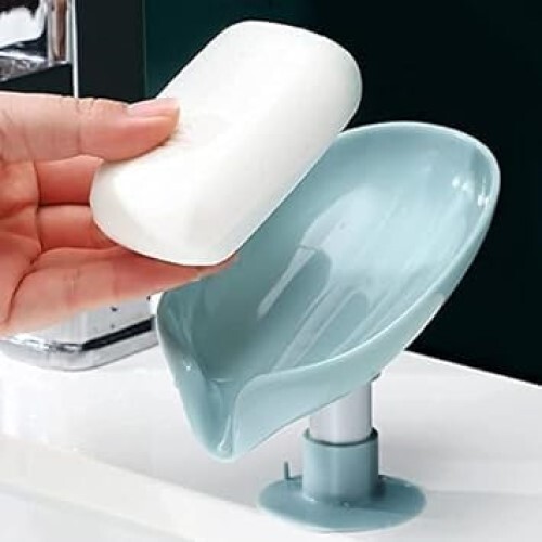 Leaf Shape Soap Holder (Brown) - Pvc Material , Multicolor Design With Single Cavity For Organized Household Use