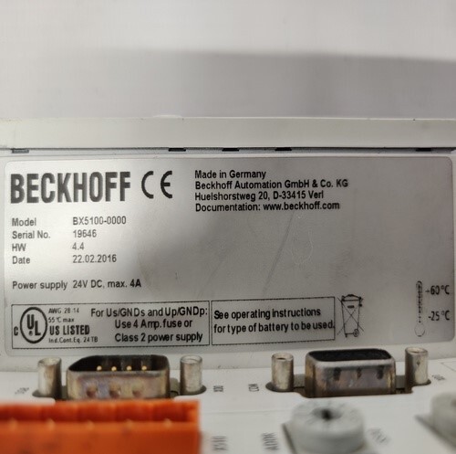 Beckhoff Bx5100-0000 Bus Terminal Controller