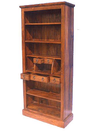 लकड़ी की पुस्ताक तख्ता केंद्र दराज