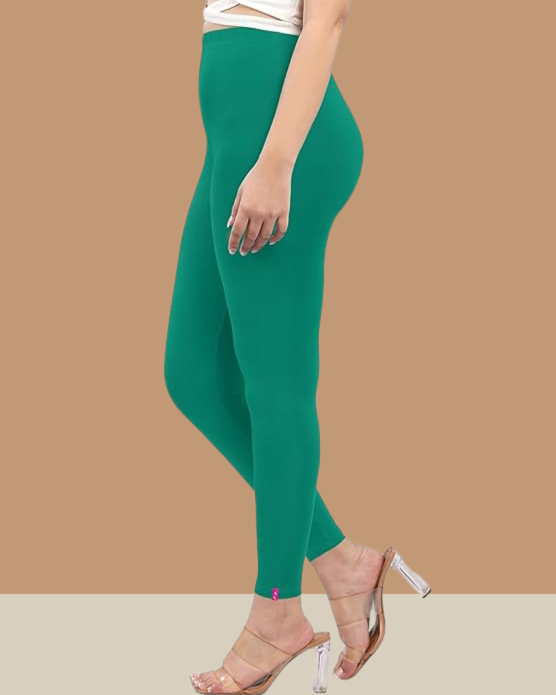 55+ Colours The Comforter Rama Green Ladies Ankle Length Legging