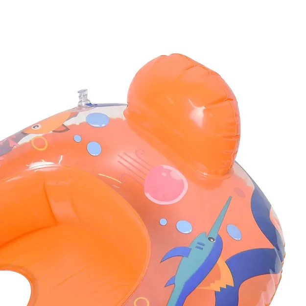 Inflatable Swimming Ring - Pvc Material, Multicolor Design | Single Cavity, Ideal For Household Fun