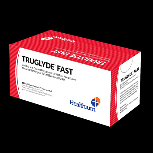 Truglyde Fast Braided और Coated Polyglycolic Acid Absorbable Surgical Suture USP