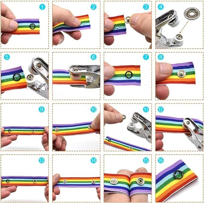 A.d.fresh 100 Pcs Snap Button Tool Kit | Metal Prong Ring Button Hollow And Solid Metal Prong Snaps Buttons With Fastener Pliers Press Tool For Sewing And Crafting | Diy Buttons Set For Clothing