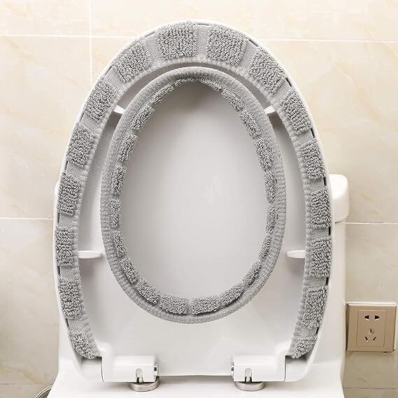 Nirvik Washable Soft Warmer Toilet Seat Cover/toilet Seat Cushion Mat/toilet Seat Lid Cover Pads/easy Installation & Cleaning