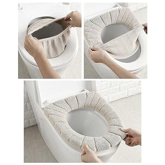 Nirvik Washable Soft Warmer Toilet Seat Cover/toilet Seat Cushion Mat/toilet Seat Lid Cover Pads/easy Installation & Cleaning