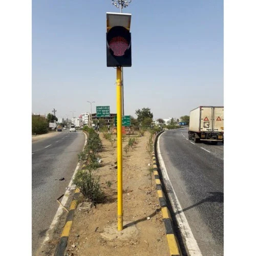 4W सौर लाल ब्लिंकर लाइट