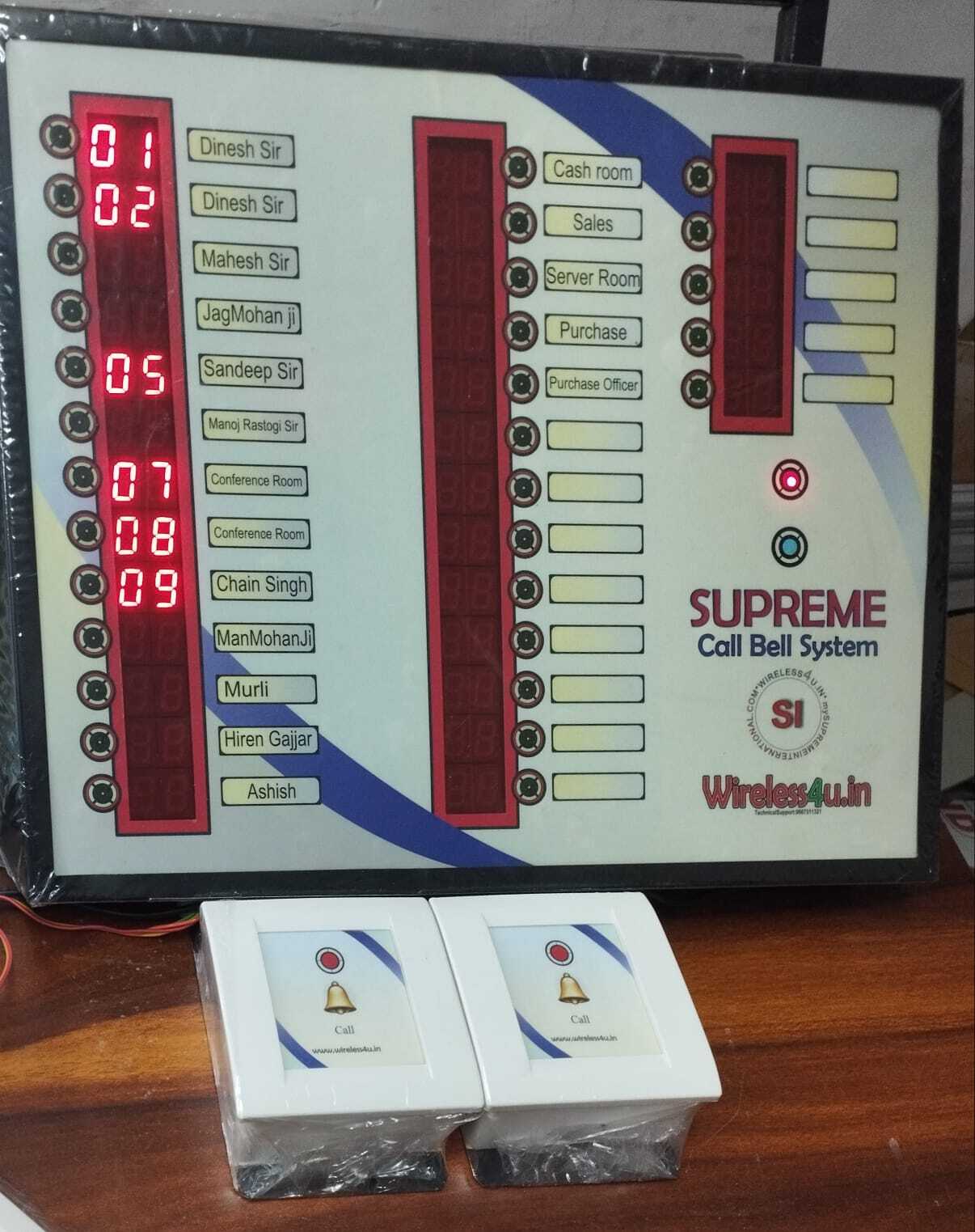 Office Staff Call Bell System - Dimension (L*w*h): 8*10*2.5 Inch (In)