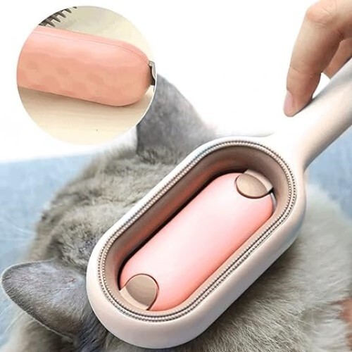 Gopinathji 3 In 1 Multifunction Pet Cleaning Comb - Pvc Material Multicolor Design | Portable & Stylish Grooming Tool For Pet Hair Care