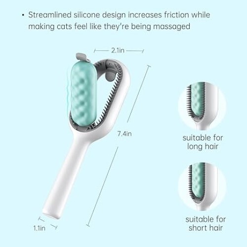 Gopinathji 3 In 1 Multifunction Pet Cleaning Comb - Pvc Material Multicolor Design | Portable & Stylish Grooming Tool For Pet Hair Care