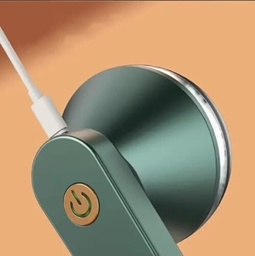 Electric Lint Remover Rechargeable - Plastic Pvc Material, Green Color | Portable Design, Single Cavity For Effortless Fuzz & Pet Hair Removal