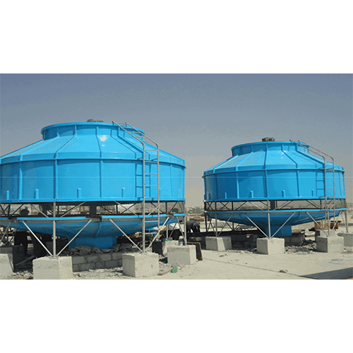 Industrial Cooling Tower - Durable Metal, Electric Chiller For Industrial Use | Reliable Performance With Warranty Assurance