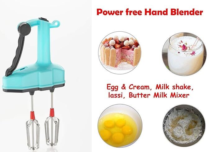 Seahaven Jumbo Power Free Hand Blender & Beater - Stainless Steel, 199 Grams | Multicolor, High Speed Operation For Egg & Cream, Milkshake, Soup, Lassi, Butter Milk