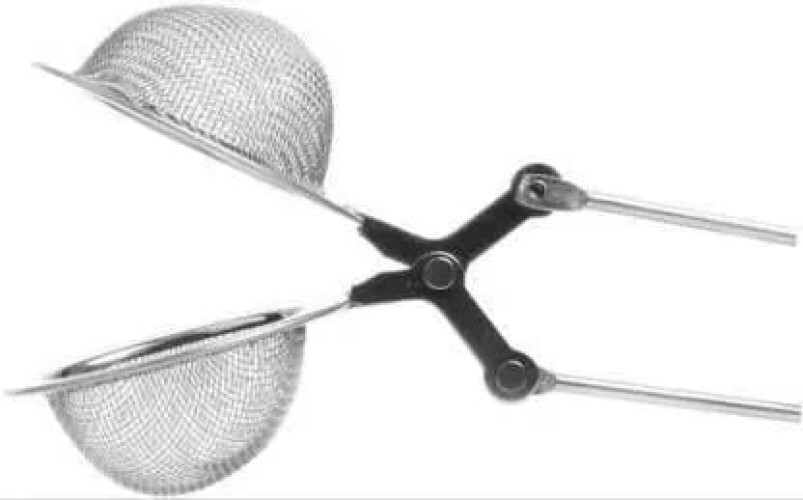 Inaara Stainless Steel Tea Strainer With Squeeze Handle Green Tea Leaves Herb Mesh Ball Infuser Filter Clip Squeeze Strainer (Pack Of 1)